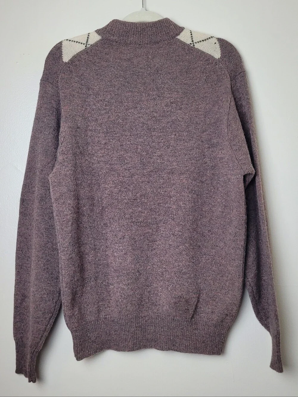 Vintage Kwon Shing Wool Argyle Sweater Preppy Academia Grandpacore Large